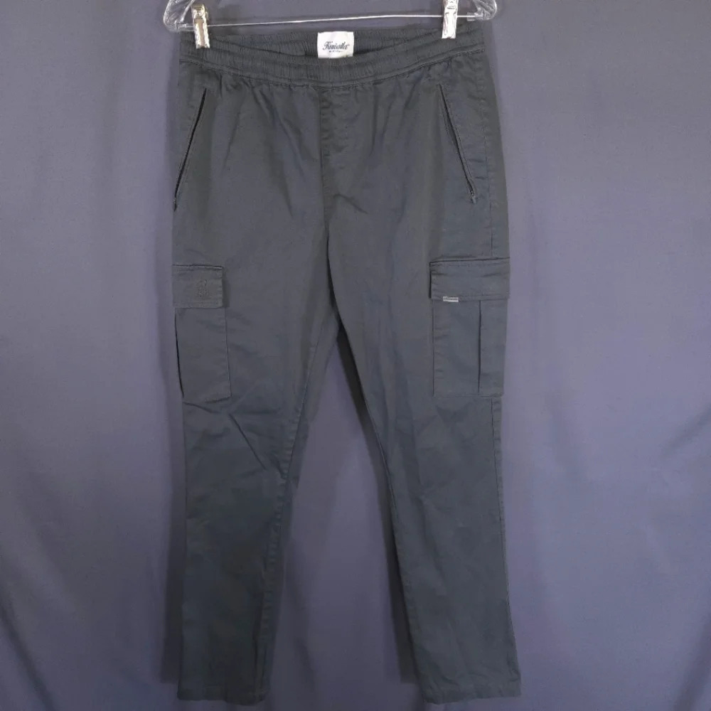 Kuwalla-Tee Montreal Cargo Pants Elastic Waist‎ Drawstring Size Med Gorpcore